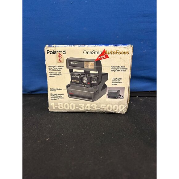 Polaroid OneStep Instant AutoFocus Camera W/ Flash & Strap Vintage Collectible - Picture 2 of 2